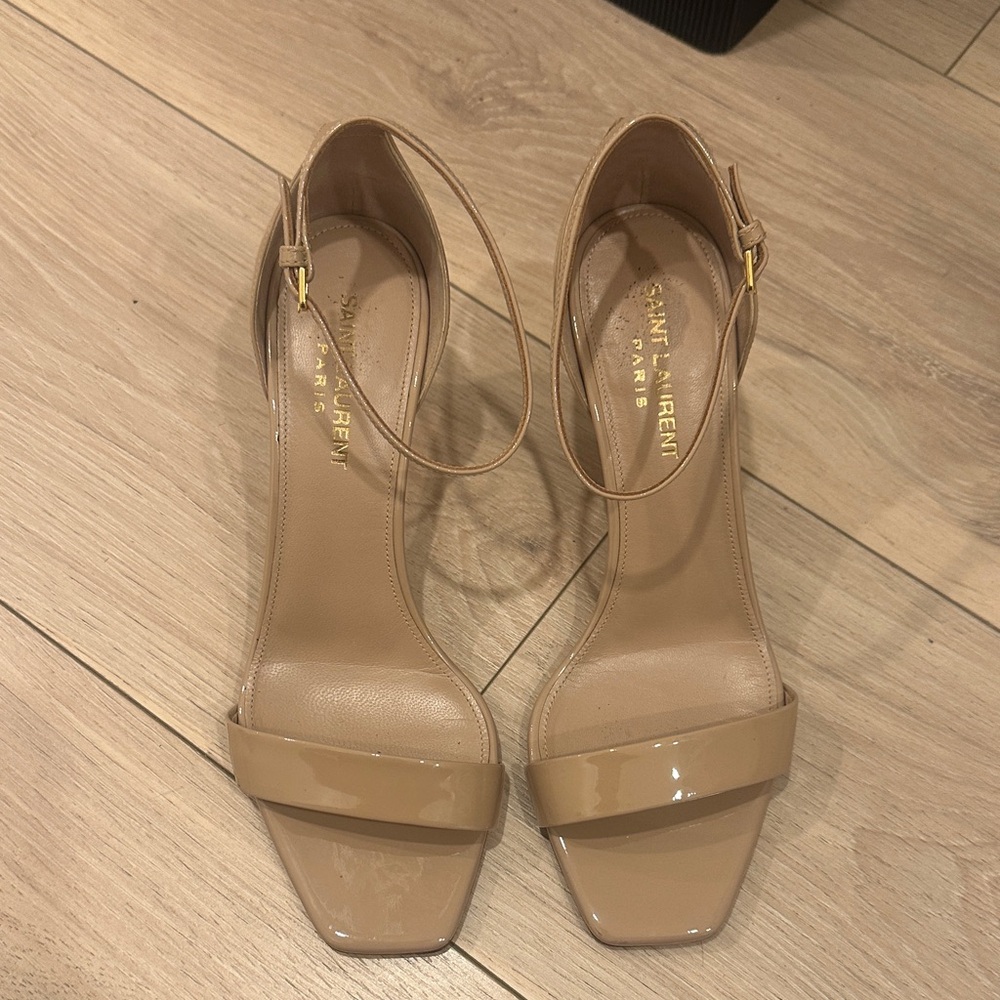 Saint Laurent Nude Heeled Sandals